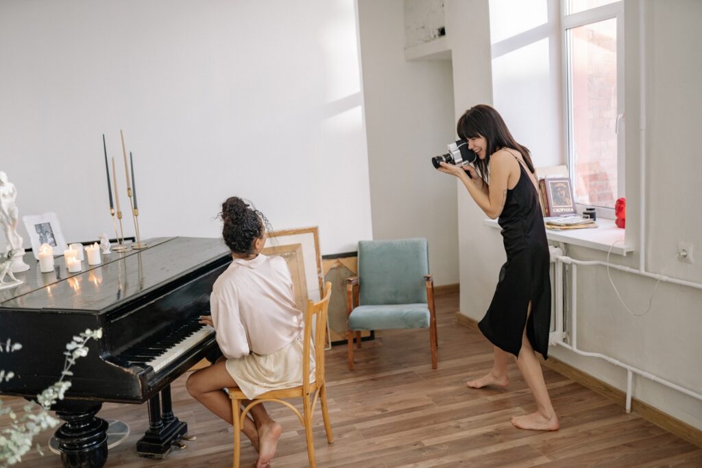 A Woman Taking a Photo