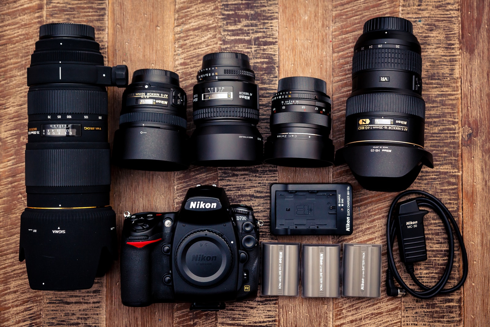 black nikon dslr camera on brown wooden table