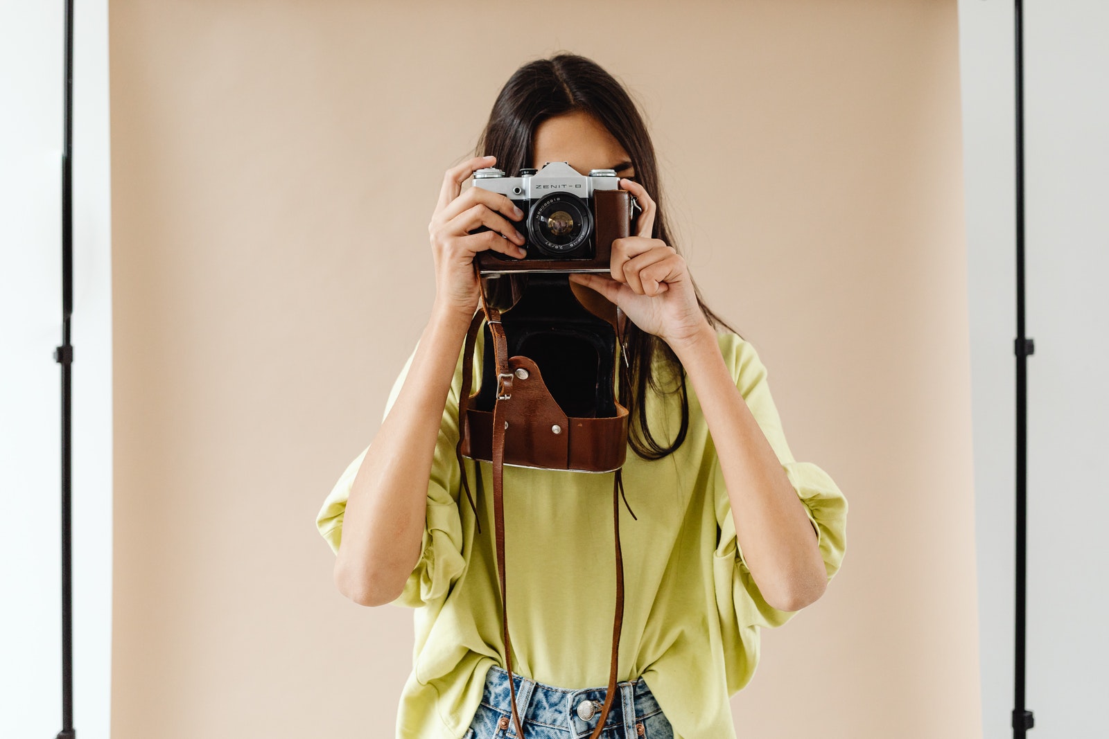 A Woman using a Camera