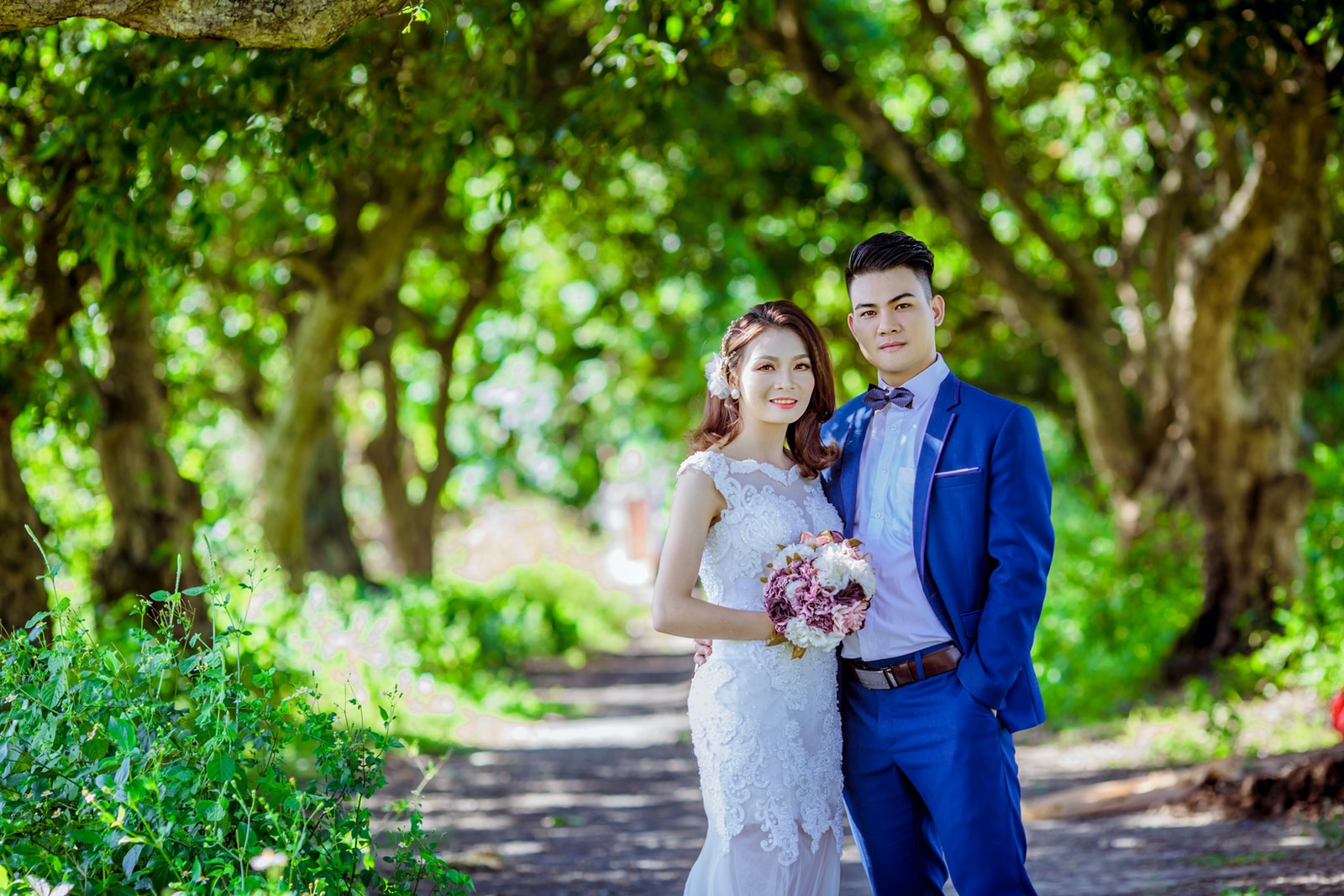 man and woman standing